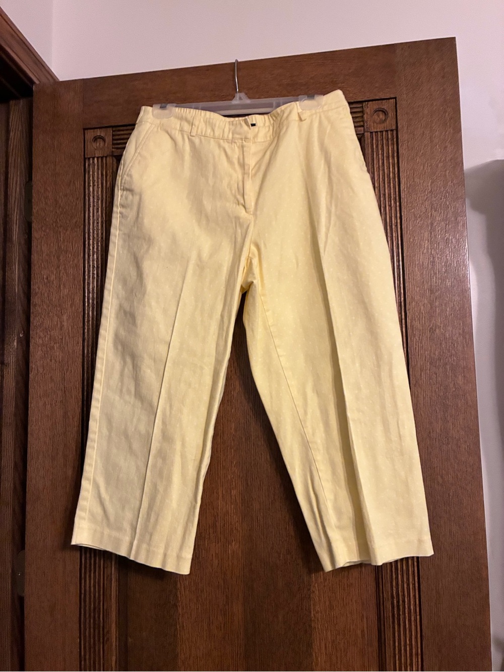 Briggs New York Yellow Polka Dot Elastic-Waist pants
